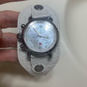 18 mm genuine alligator white Michele band